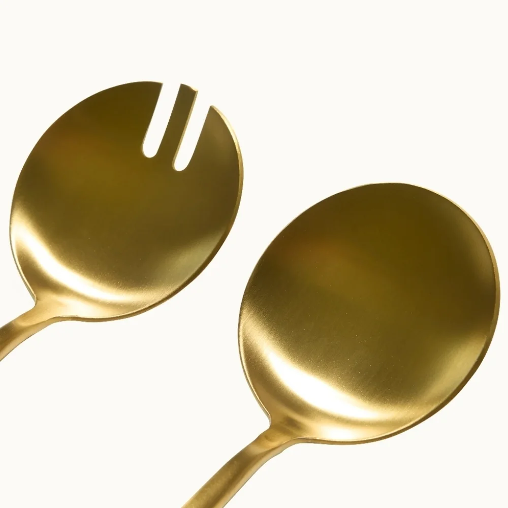 TAJA Collection Gold Salad Servers (Set of 2) - Picture 2 of 3